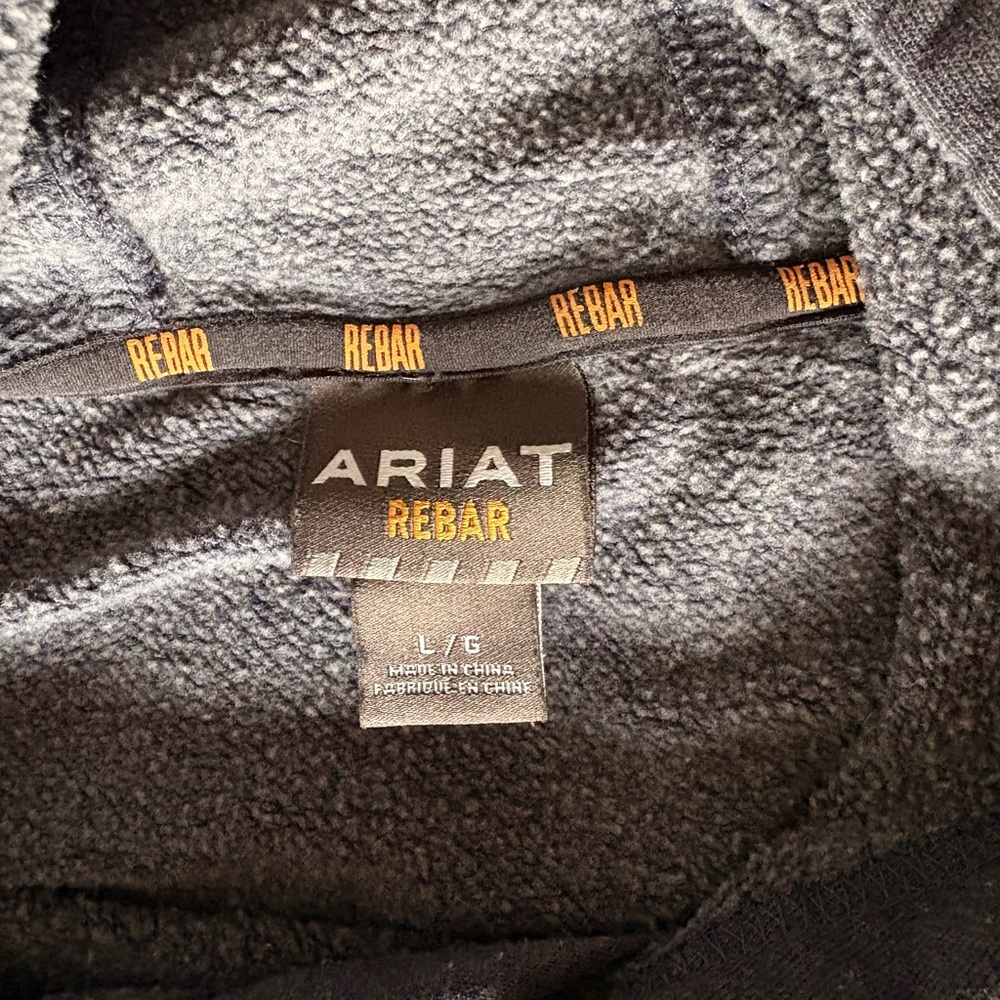 Ariat Navy Hoodie with Lime Logo - Picture 5 of 6